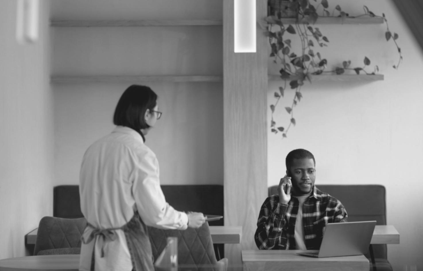 Financial planning workspace with documents and calculator